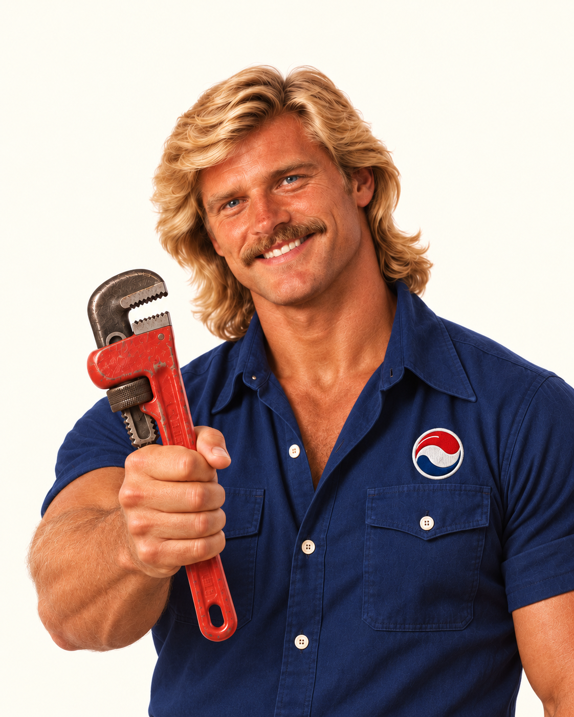Sven Forssman holding a red plumber’s wrench
